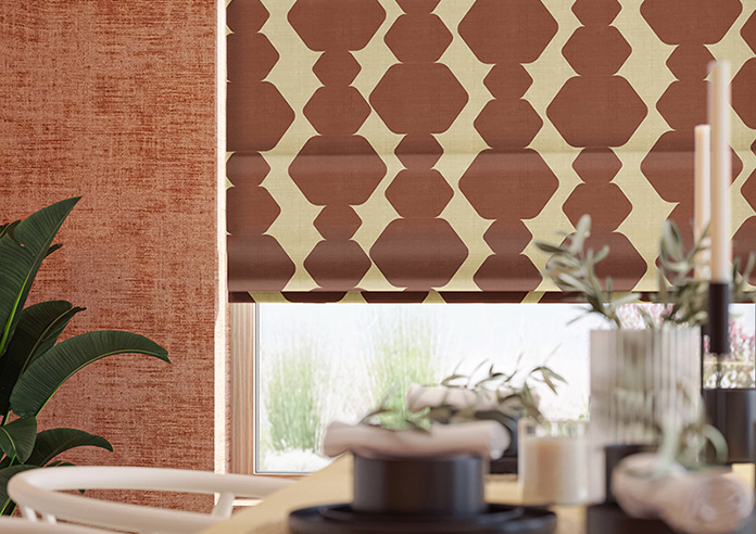 Construct, Burnt Orange - Twist&Fit Roman Blind - Image 5